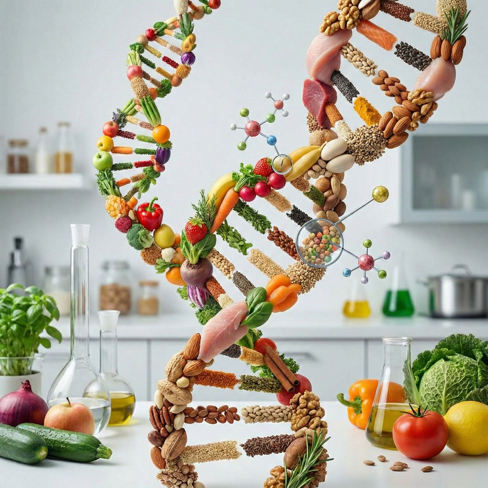 Healthy plated meal overhead